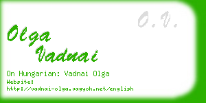 olga vadnai business card